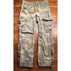 Vintage Abercrombie & Fitch Adirondacks Paratrooper cargo Camo pants Gorpcore S
